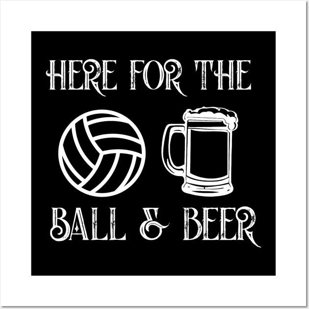 Balls & beer funny volleyball alley sport drinking Wall Art by MarrinerAlex